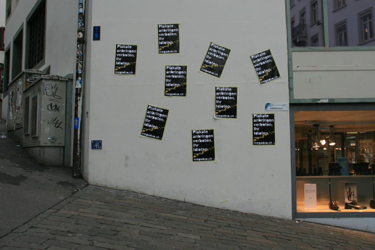 Plakate anbringen verboten Leonhardsberg